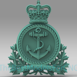 Royal-Canadian-Navy.png 3D Model STL File for CNC Router Laser & 3D Printer Royal Canadian Navy