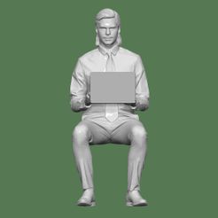 DOWNSIZEMINIS_mannotebook103a.jpg Fichier STL HOMME AVEC CARNET DE NOTES POUR DIORAMA PERSONNAGE HUMAIN・Modèle pour imprimante 3D à télécharger