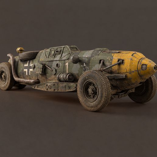 Luftwagen 109 - Bf 109 Dieselpunk  Multi-Part Model Kit for Resin