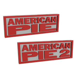bitmap.png STL-Datei 3D MULTICOLOR LOGO/SIGN - American Pie 1+2・Design für den 3D-Druck zum Herunterladen