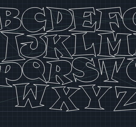 3d alphabet svg