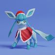 glaceon-natal-render.jpg Pokemon - Eeveelutions  in Christmas Style