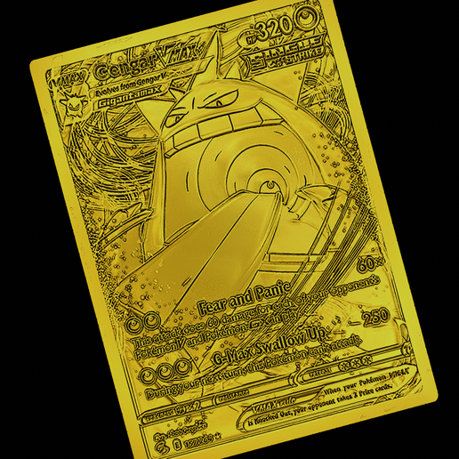 Gengar V Max SWORD & SHIELD FUSION STRIKE CARD STL File for 3D  printingCults