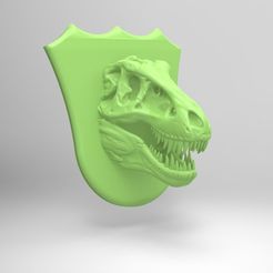 untitled.3_-_Copy_display_large.jpg Free STL file T-Rex Hunting Trophy・Model to download and 3D print
