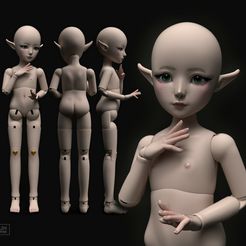 elf2.jpg BJD Doll stl 3D Model for printing Elf Cupid Ball Jointed Art Doll 20cm