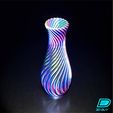 Spiral-Vase_Tricolour.jpg Spiral Vase - Twist Curve Vase Modern Decor - Twisty Helical Water-tight Vase - Garden Pot / Flower Holder / Plants Container - Indoor / Outdoor