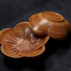 Flower-Bowl-©.jpg Flower Bowl - CNC Files for Wood (STL)