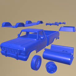a03_005.png Archivo STL Ford F150 1978 COCHE IMPRIMIBLE EN PARTES SEPARADAS・Objeto imprimible en 3D para descargar