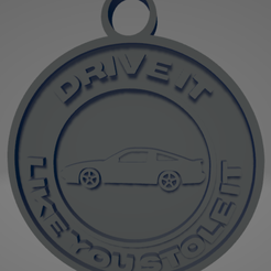 descarga-2023-05-22T193259.536.png STL file "Drive it like you stole it (Nissan 180SX)" Keychain・3D printable model to download