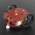 3216-09.jpg Modular Rover Tracks - Adafruit Mini Red Round Robot Chassis