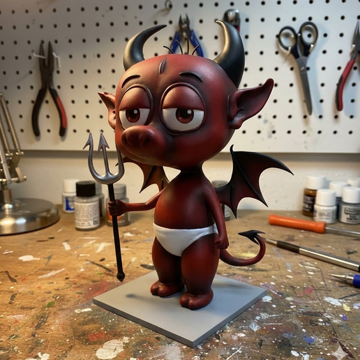 Adorable Little Devil Imp Figurine