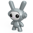 Space-Bunny-right-iso.png 3D Printable Space Bunny Figure STL File - Perfect for Personal & Commercial Use