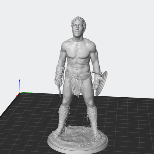 📁 Gladiator STL File for 3D Printing | Warrior with Shield Model ...