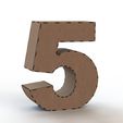 5.jpg Vectors Laser Cutting - 3d Numbers In 30 Cm From 0 To 9