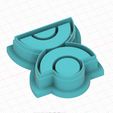geometric-with-inner-circle.jpg geometric shape polymer clay cutter with two inner circles