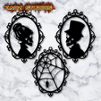 project_20230926_2042013-01.png gothic necklace and earring set, spiderweb spider and skeleton skulls