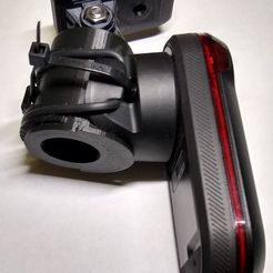 Barrel Mount Assembled.jpg Free STL file Garmin Varia RTL510 Bike Mount Cargo Rack Go Pro v1.2・3D print design to download
