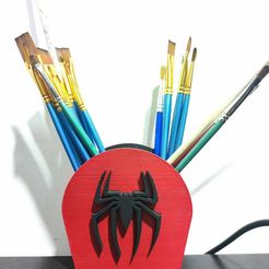 Imagen-de-WhatsApp-2023-09-26-a-las-10.00.01.jpg Free STL file Spiderman Pencil Holder・3D printing template to download