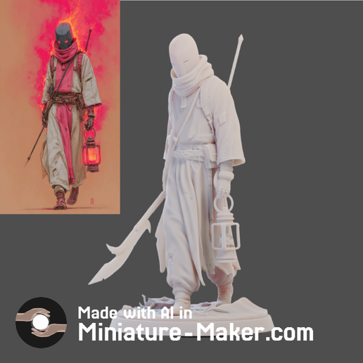 Lantern Bearer Cultist Tabletop Miniature