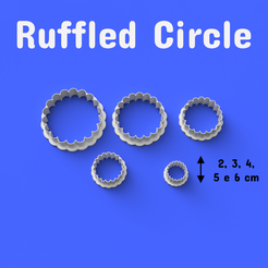1019.png Ruffled Circle Cookie / Fondant Cutter