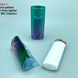 Step 1: Remove pattern wrapper from lighter (Model: BIC Classic) Chill Buddy Feuerzeug Etui