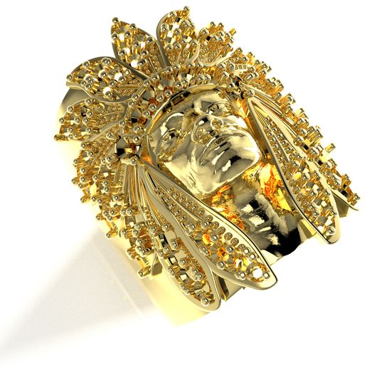 INDIAN RING WITH STONES