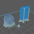 slice.jpg 3d printable 60s Ford radiator with cap and fan