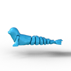 seal-1.png OBJ file SEAL ARTICULATED・3D printer model to download, 3dluv