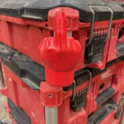 86F1CBEE-DB29-4D57-B090-F163ABB26960.jpeg Archivo STL Percha Milwaukee Packout Middle Finger・Diseño de impresora 3D para descargar