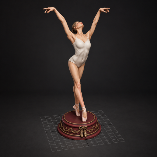 statue of a gymnast girl STL, gymnastics, gym, athletics, sport, athlete, ballet, modern, dance, cults3d, cults, 3d, 3dmodel, sculpture, free, 3dfreemodel