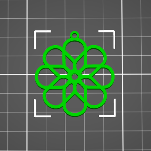 FLOWER, PENDANT FOR NECKLACE, JEWELRY, EARRINGS, KEYCHAIN, CHARM 3D model