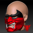 OM4.png Red Hood Oni Mask / Red Mempo Mask