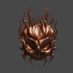 Flameskull2.png Free STL file Flame_Skull・3D printer model to download