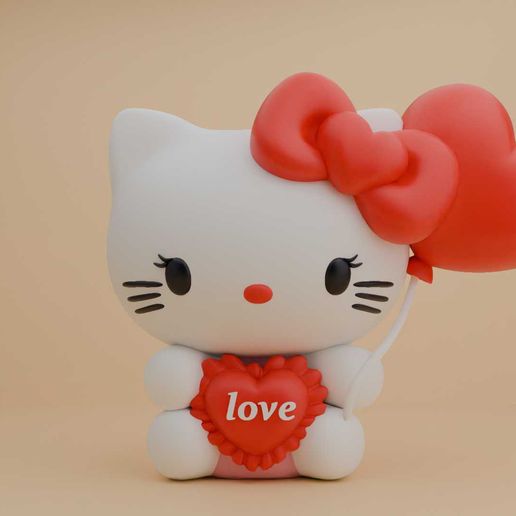 👋 Hello kitty sanrio valentine day・ STL File for 3D printing・Cults