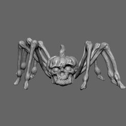 p1.jpg Download STL file Spider Skull Pumpkin • 3D print template, chazz1981