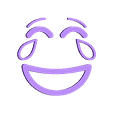 Emoji Crying Laughing Snap Badge.stl STL file Emoji Snap Badge Set・3D printable model to download