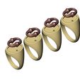 Bone-link-Oval-ring-size7to10-05.jpg Bone link insert signet ring US sizes 7to10 3D print model