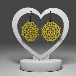 r1.jpg Archivo STL Pendientes de mandala 29・Plan de impresora 3D para descargar