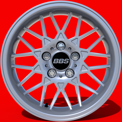 🛞 STL WHEEL BBS 17 RN 004 / 006 ( 5 AND 4 SCREWS )・Archivo STL