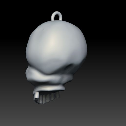 06.jpg 骷髅吊坠 3D 打印模型