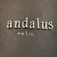IMG_7614.jpg ANDALUS Font lowercase 3D letters STL file