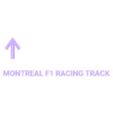 MONTREAL QUEBEC CANADA RACING SIGNS.stl Mapa topográfico imprimible en 3D del Circuito Gilles Villeneuve - Circuito de F1 de Montreal
