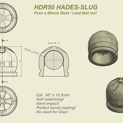 8mm-Hades003.png Archivo STL Babosa de Hades para HDR50・Plan de impresora 3D para descargar