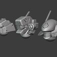 Tau Heads.jpg Free STL file Tau Crisis suit alternative heads - Armored Core・3D printer design to download