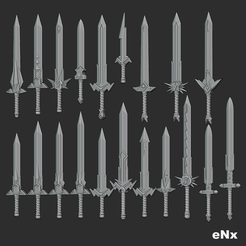 001-Img01-1.png Fantasy Weapon Pack - Storm Swords - (20 Different Designs)