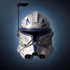1.jpg STL file Captain Rex | Ahsoka | helmet | 3d print | 3d model | clone wars | life action | Star Wars・Model to download and 3D print