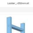 Ladder_-050mmstl Ladders of Various Heights for Terrain Projects