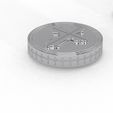 YG-3.82.jpg Checkers Game Piece - Cross and Medieval Religious Design