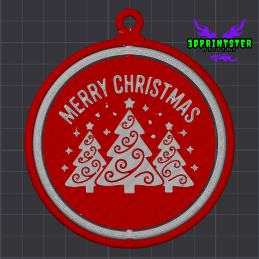 Merry-Christmas-3-trees.png 🎄 ¡48 adornos giratorios para el árbol de Navidad!