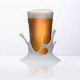 pint-glass-coaster_YI728AQ6UJ.jpg Archivo STL gratis Práctico de costa del chapoteo - pequeño・Plan para descargar y imprimir en 3D